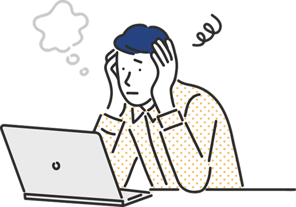 悩んでいる男性