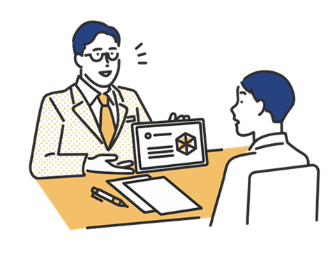 打ち合わせする人々